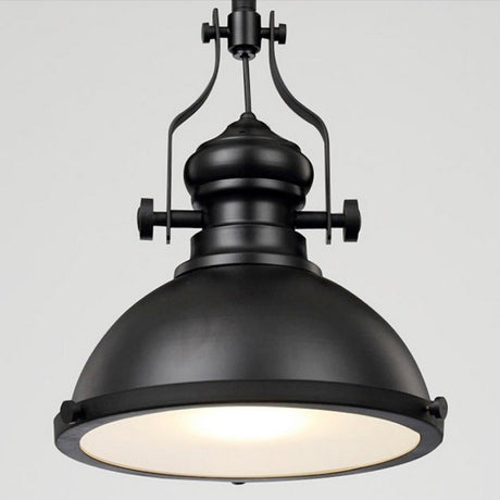 Homestyle pro mk102-wb lampe suspendue industrielle 32x35 cm métal noir et blanc