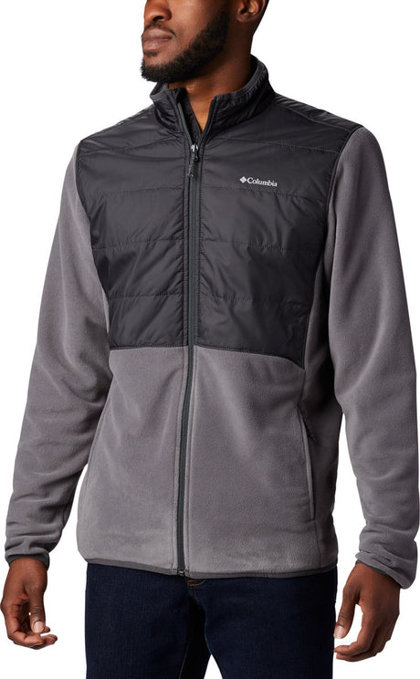 Gilet d'extérieur Columbia Basin Butte™ Full Zip Fleece II pour hommes - gris ville, noir - taille s