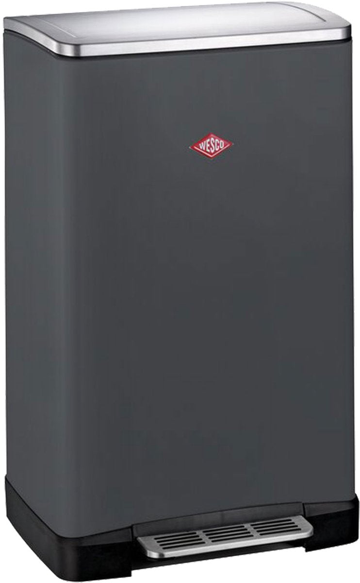 Séparateur de déchets Wesco big double boy | 36 litres | poubelle à pédale duo (2x18 litres) | métal - graphite mat | poubelle