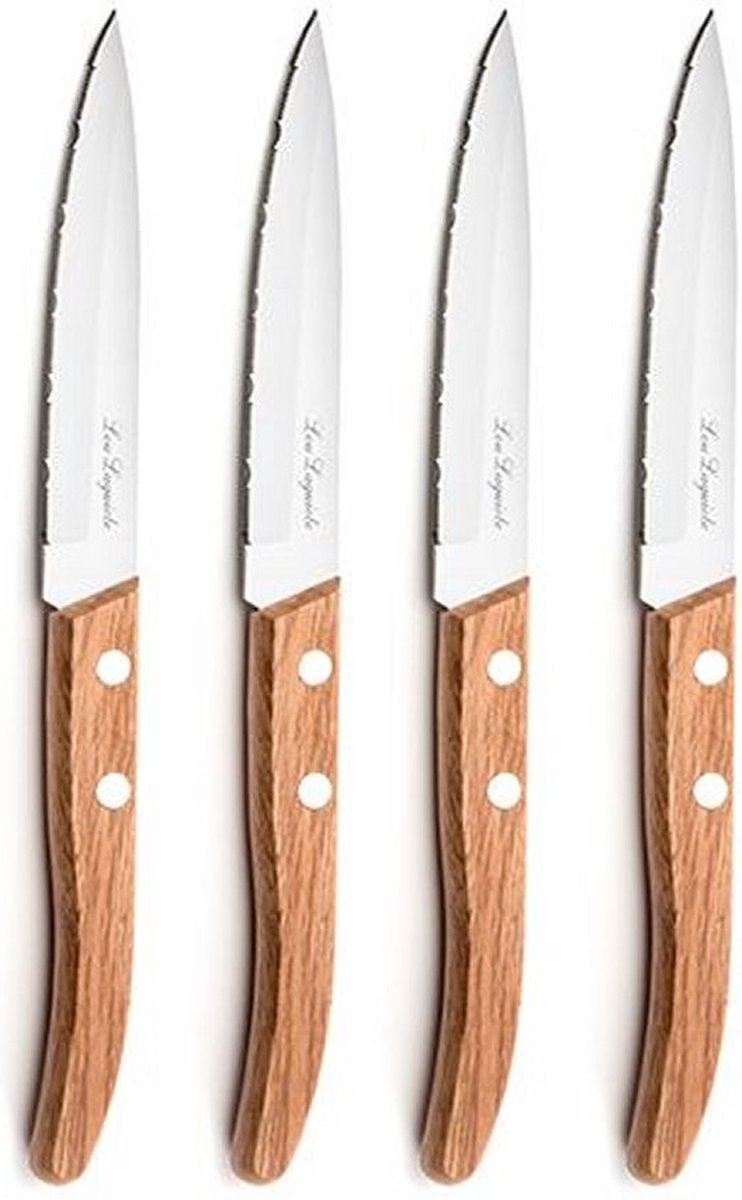 Lou Laguiole Couteaux à Steak Lou Laguiole Forest 4 Pièces Bois Inox
