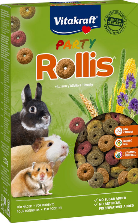 Vitakraft party rollis - snacks pour rongeurs - 500 grammes