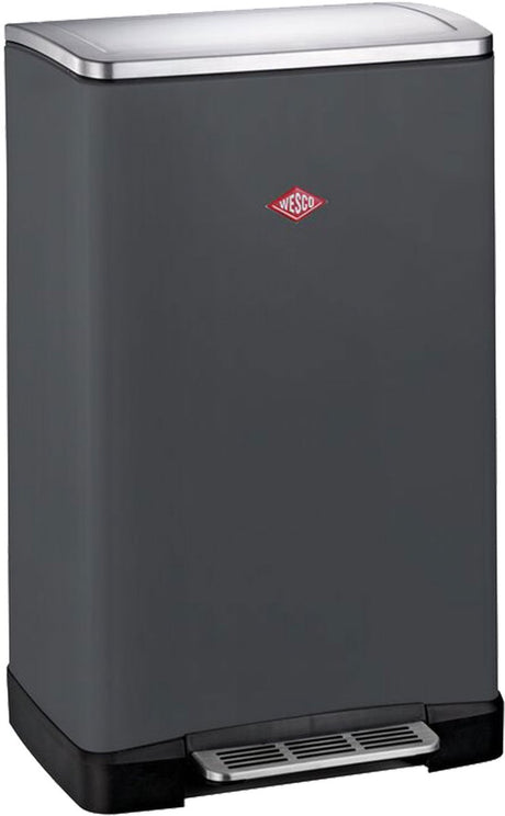 Séparateur de déchets Wesco big double boy | 36 litres | poubelle à pédale duo (2x18 litres) | métal - graphite mat | poubelle