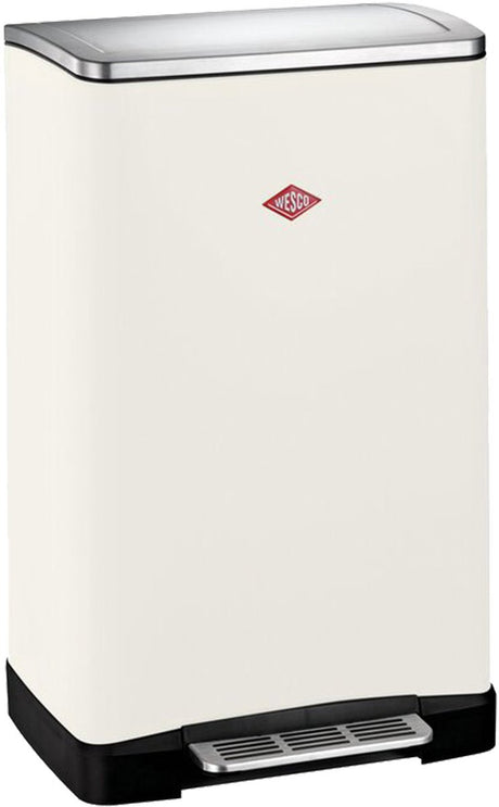 Séparateur de déchets Wesco big double boy | 36 litres | poubelle à pédale duo (2x18 litres) | métal - sable mat | poubelle