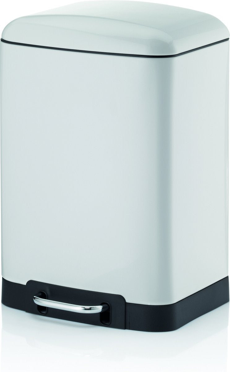 Kela poubelle acier inoxydable blanc, 12 l - | davino