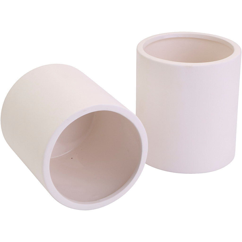Pots en céramique, d 9 cm, taille 10 cm, 12 pièces, 1 boîte