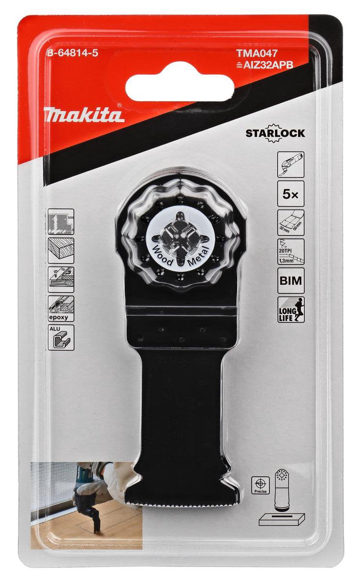 Makita tma047 lame de scie plongeante 32mm bois acier 5 pièces