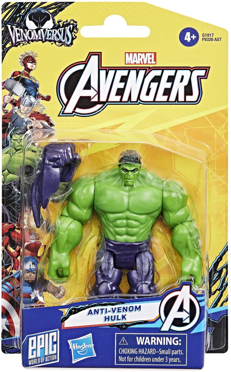 Marvel avengers figurine 10 cm héros épique deluxe venom hulk