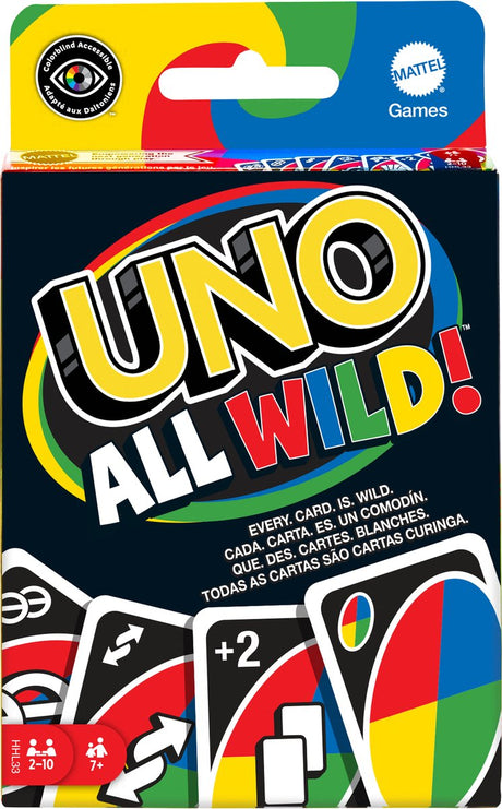 Mattel uno all wild - jeu de cartes