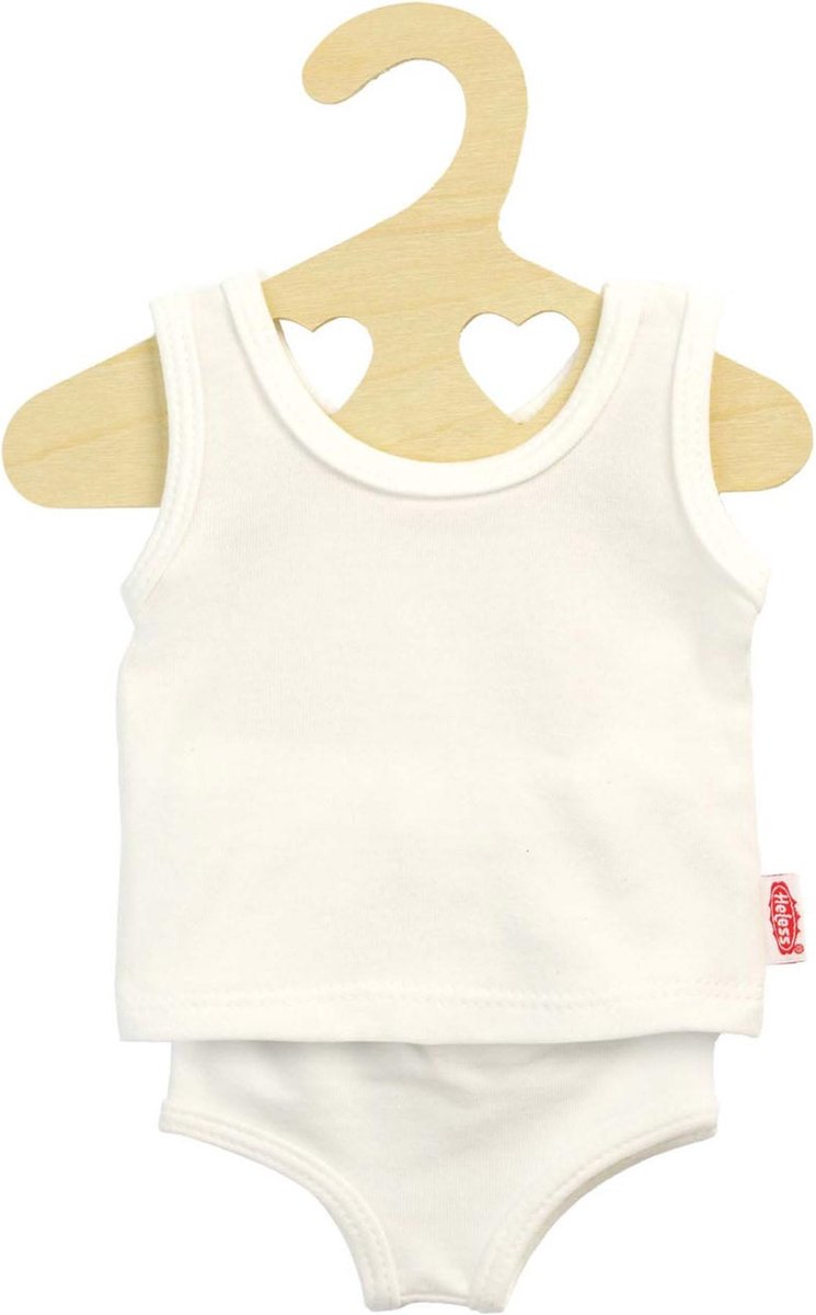 Sous-vêtements et chemise de poupée Heless blanc, 28-35 cm