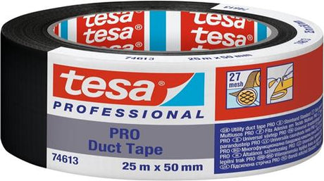 Tesa ruban adhésif pro noir 50mm 25mtr (nml)