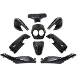 Jeu de plaques de bordure 9 pièces pour Yamaha Neos - année 2008 - 2011 - modèle 2 et 4 temps - noir métallisé