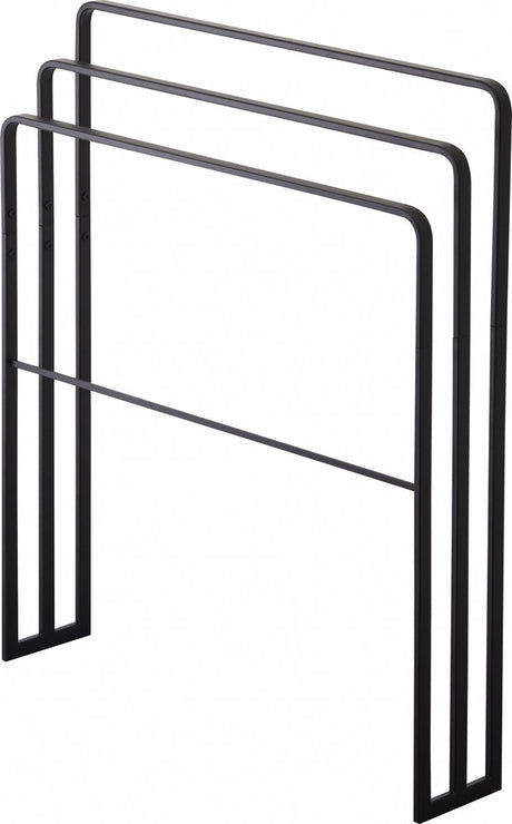 Yamazaki porte-serviettes salle de bain - 3 tiges - tour - noir