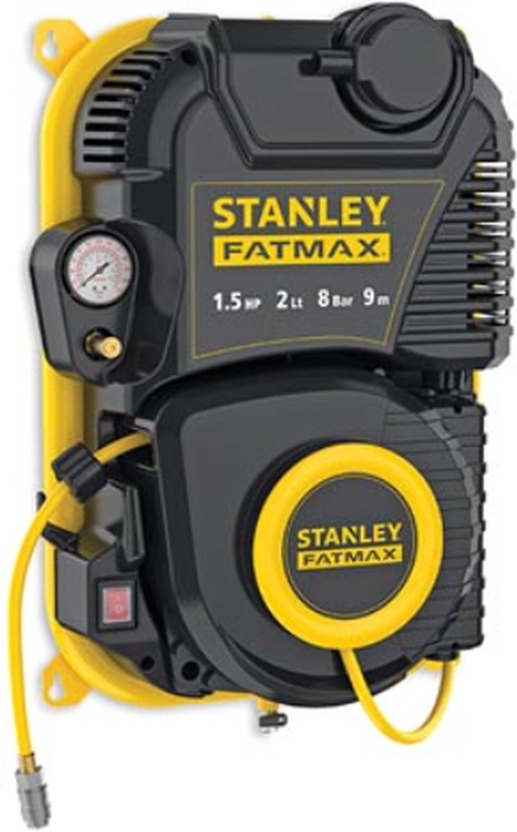 Stanley fatmax stanley - compresseur professionnel - sans huile - walltech - silencieux - 24 l 1,5 cv 8 bar