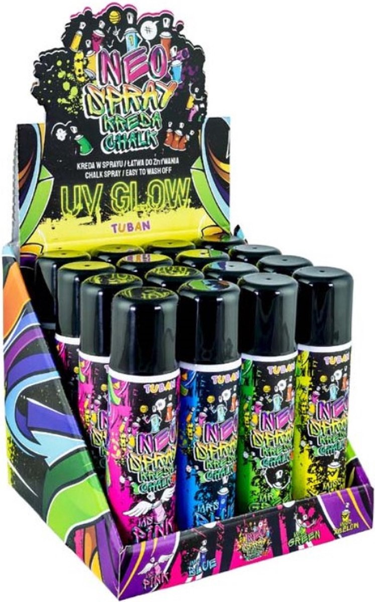 Craie de trottoir en spray Tuban Neo | jaune 150 ml