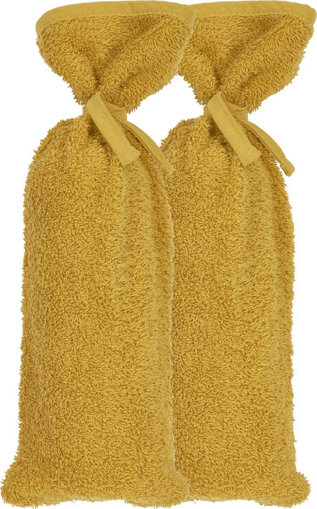 Sac pour bouillotte Meyco baby uni - paquet de 2 - tissu éponge - miel doré