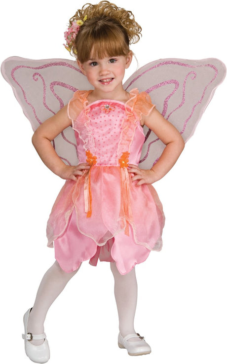 Déguisement enfant robe de fée rose rubis - - taille 5-6 ans