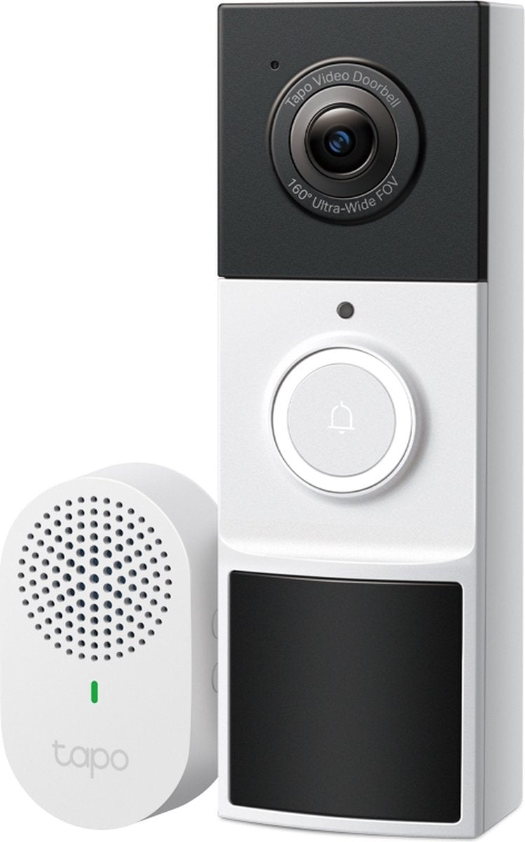 Sonnette vidéo sans fil tp-link tapo d210 sur batterie - avec carillon - vidéo 2k - sans abonnement - ip65 - sonnette intelligente