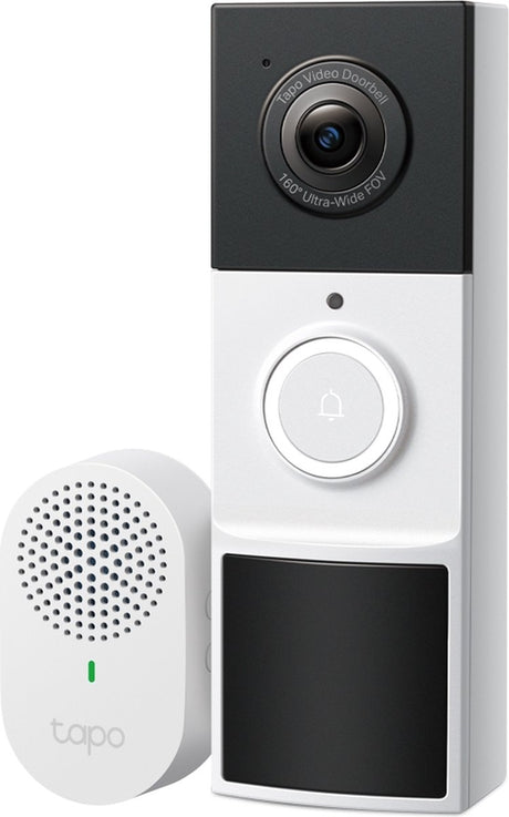 Sonnette vidéo sans fil tp-link tapo d210 sur batterie - avec carillon - vidéo 2k - sans abonnement - ip65 - sonnette intelligente