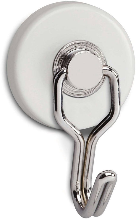 Maul aimant rond 2 pièces 5 kg acier métal ferrite avec crochets 6 x 3,7 x 2,8 cm blanc