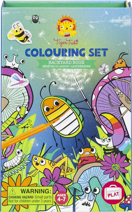 Ensemble de coloriage de la tribu des tigres, créatures de jardin, coloriage amusant pour les enfants - ensemble créatif.