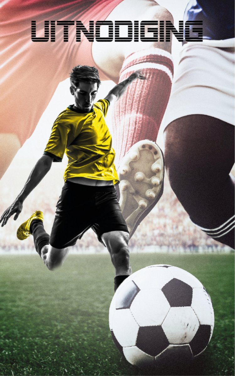 Invitations de football, 6 pièces.