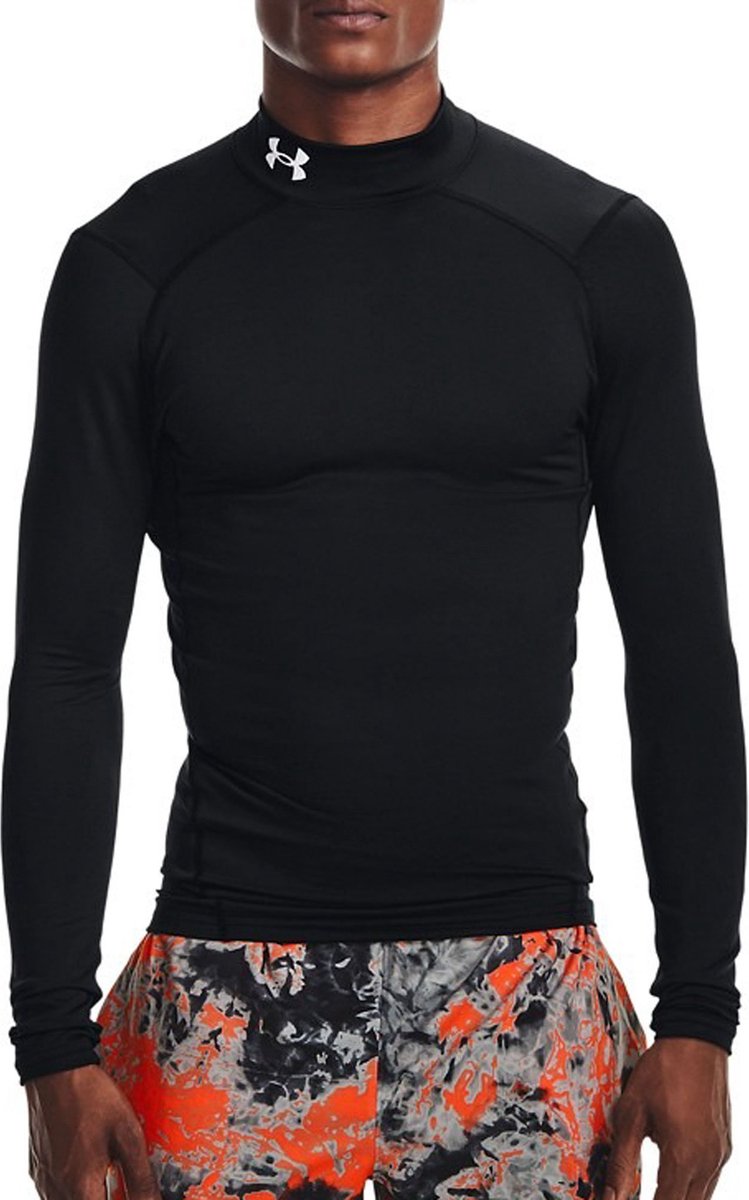 Under armour ua cg armour compressie mock heren thermoshirt - zwart - maat xl