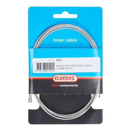 Câble intérieur de frein Elvedes 2250 mm filetage galvanisé ø1,5mm raccord en V (sur carte)
