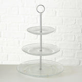 Boltze home etagere relief h35cm verre