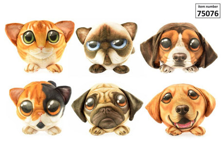 Toi-toys animaux imprimés gros visage xl