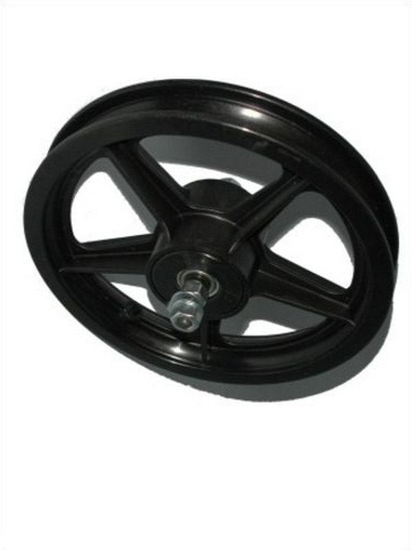 Roue avant 12 plastique noir