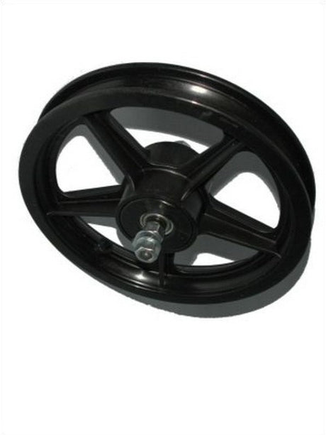 Roue avant 12 plastique noir