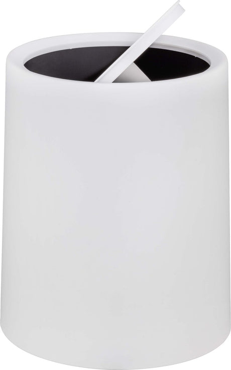 Wenko poubelle atri 6 litres en plastique blanc, avec couvercle pivotant et seau intérieur - poubelle - poubelle - poubelle - poubelle - blanc