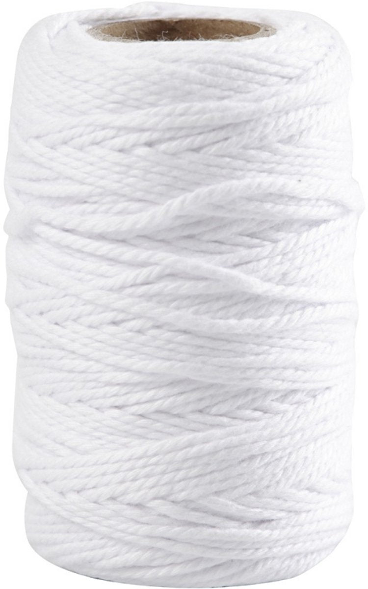 Société créative https: www.ccobby.nl cordon de coton-épaisseur-1-1-mm-blanc-50-m-1-roll