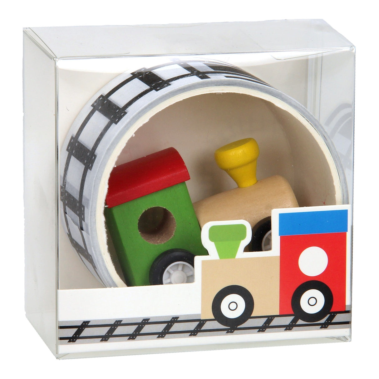 Train en bois avec ruban de route, 8mtr
