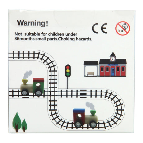Train en bois avec ruban de route, 8mtr