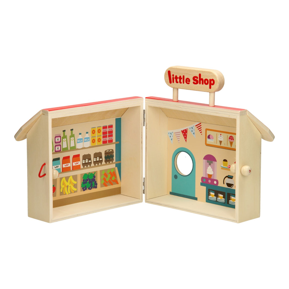 Portable Supermarché Play Set Holz