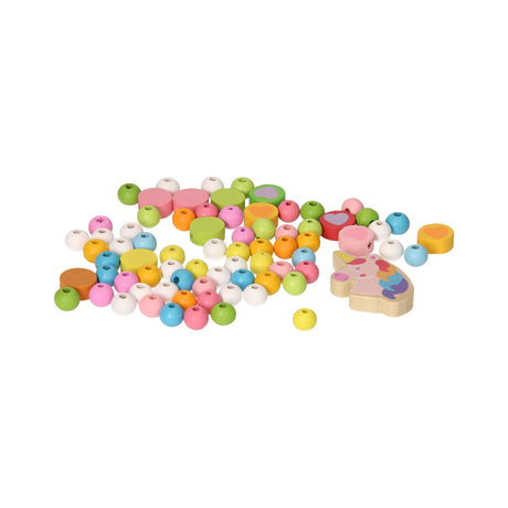 Ensemble de perles licorne en bois