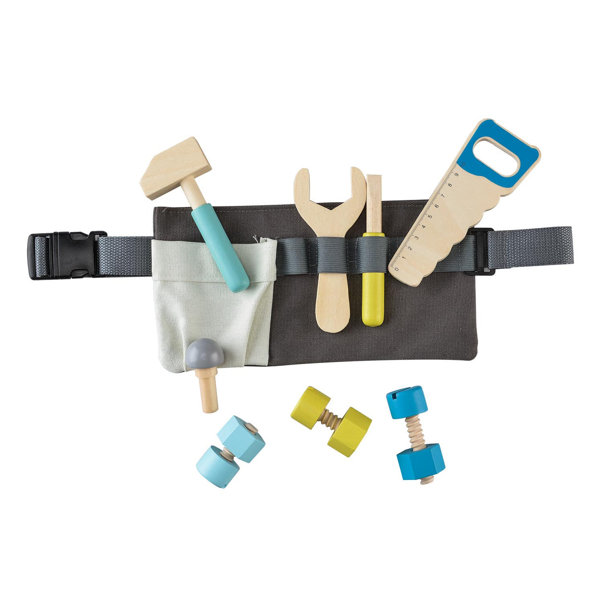 Ceinture à outils avec outils en bois