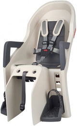 Polisport Child Seat Behind Guppy Maxi+ med Carrier Confirmation (CFS) Cream Grey