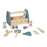 Reedschapkist en bois en bois - bleu