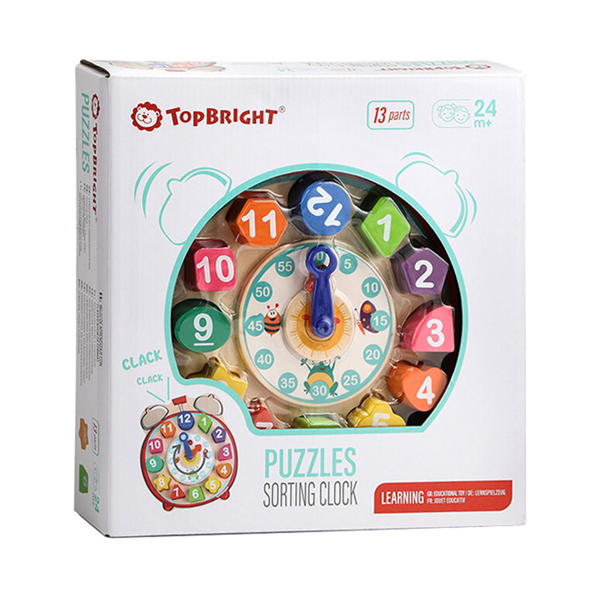 Topbright Wooden Sorting Clock