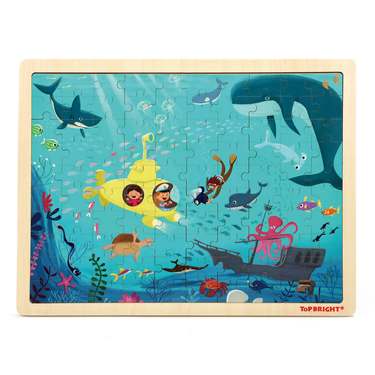 Topbright wooden jigsaw puzzle underwater world, 100th.