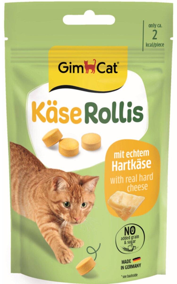 Gimcat cheese rollis - snacks pour chats - 8 x 40 g