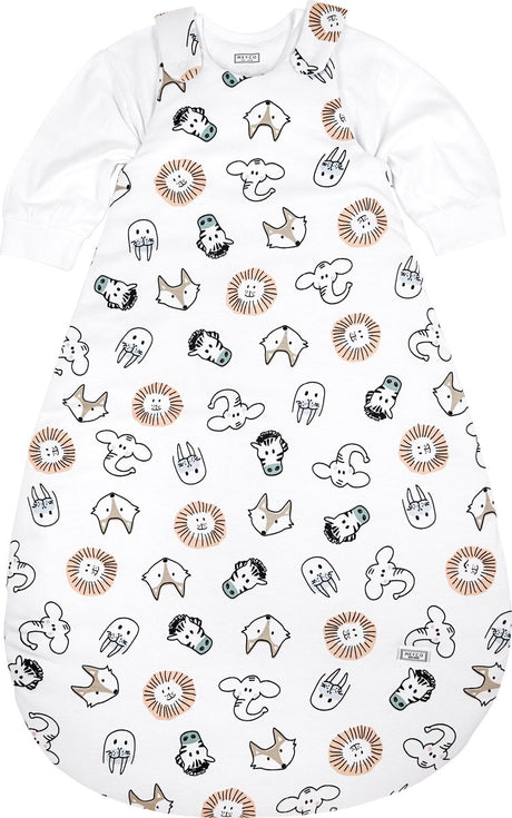 Meyco baby animal gigoteuse ronde deux pièces - multicolore - 50 56 - 2,5 tog