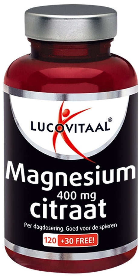 Lucovitaal magnesium citraat tabletten 400 mg 150 tabletten maxi pot