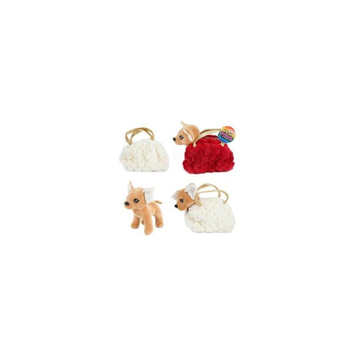 Toi-toys chien chihuahua en peluche dans un sac à main bling bling