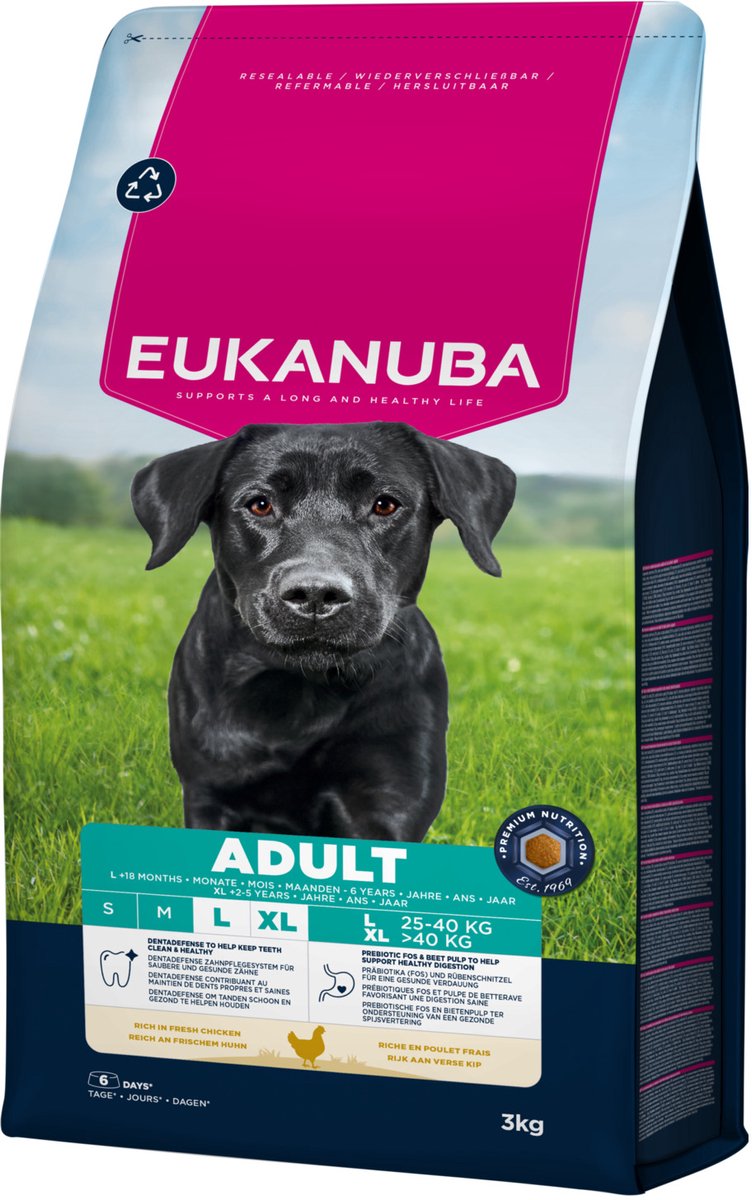Eukanuba adulte grande race poulet - nourriture pour chien - 3 kg