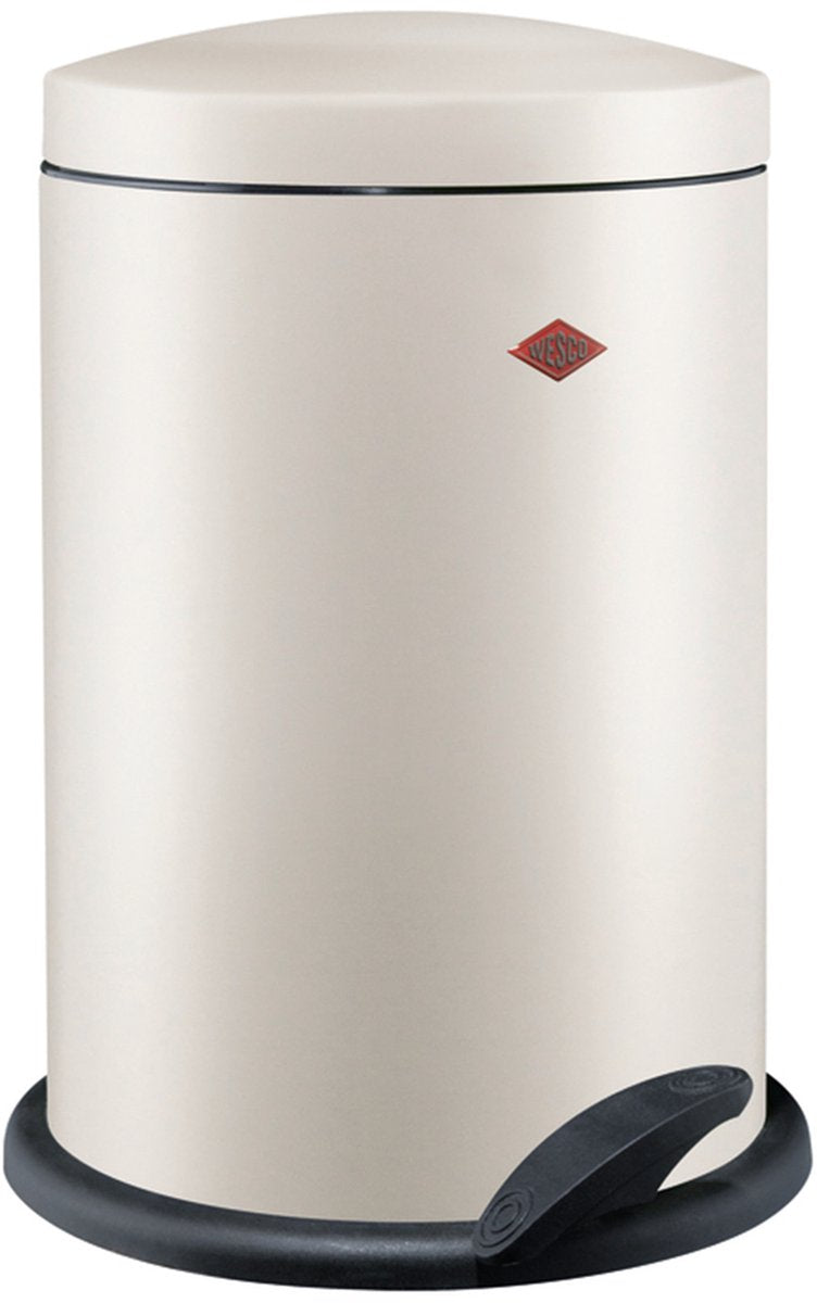 Poubelle Wesco 116 (alpha) | poubelle à pédale | 13 litres | métal - sable mat | poubelle - fabriquée en Allemagne