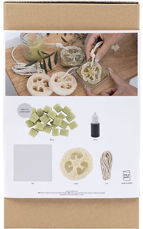 Entreprise créative https: www.cchobby.nl hobbyset-soap-making-loofah-olijfgroen-1-doos