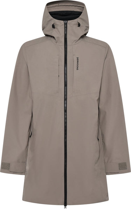 Didriksons sören usx parka veste d'extérieur unisexe - marron cendré